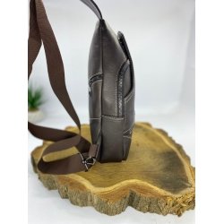 Acı Kahve Hakiki Kuzu Derisi Çapraz Göğüs Çantası 