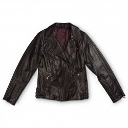 Bordo Kadın Çapraz Fermuar Ceket Bordo Kadın Çapraz Fermuar Ceket